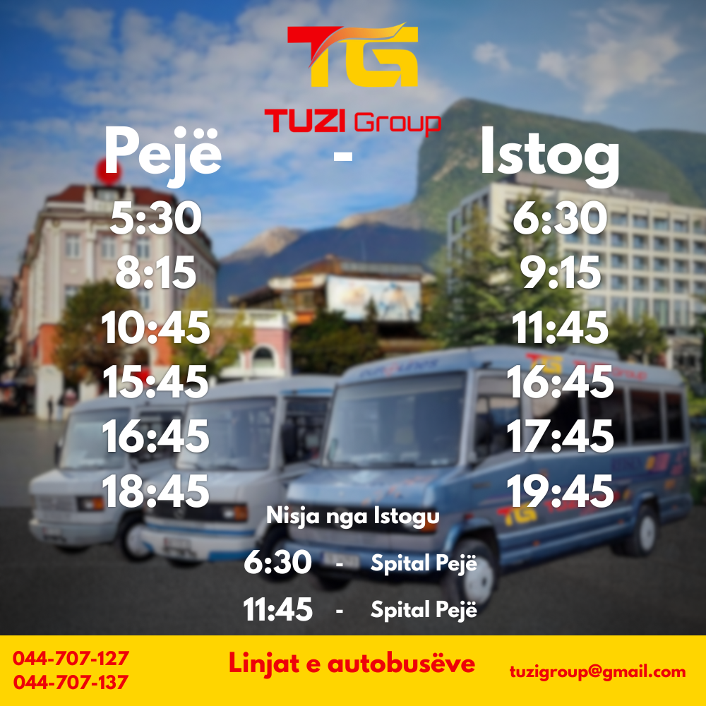 Orari i autobusëve Istog–Pejë